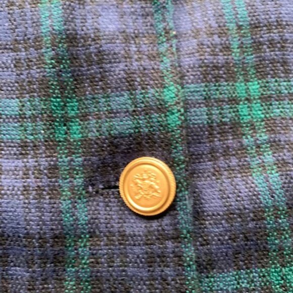 Vintage Cricket Lane Plaid Blazer Jacket | Made in USA | Blackwatch Tartan - Picture 3 of 9